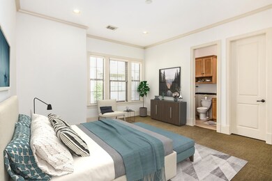 Secondary bedroom with full bathroom on 2nd floor, virtually staged