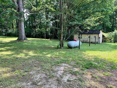 Backyard/propane tank and shed