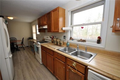 Kitchen with Window facing the backyard.
