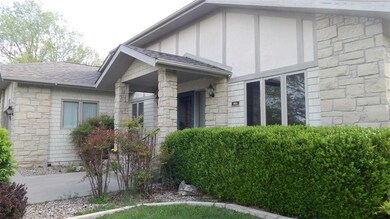 The home has a beautiful front entrance
