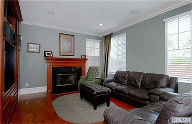View of family room and fireplace