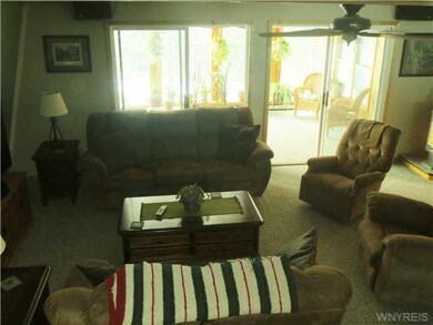 Living Room. Large open living room with sliding d