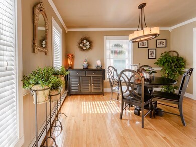 The formal dining area flows nicely...