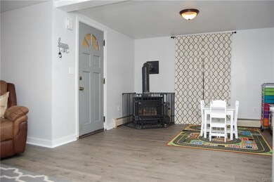 Spacious living area with gas fireplace!