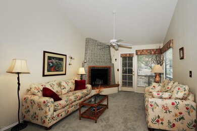Living room with fireplace