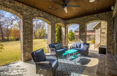 Check out the brick arches looking out over a  bea