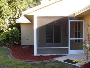 Screened covered patio