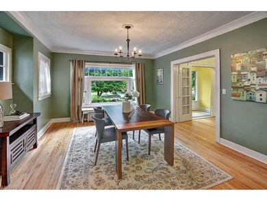 Classic dining room offers a lovely spot for hosti
