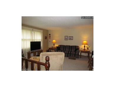 Spacious living room, open to dining area and kitchen.