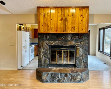 Fireplace in living area