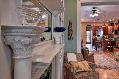 Decorative fireplace mantle found in Living Room