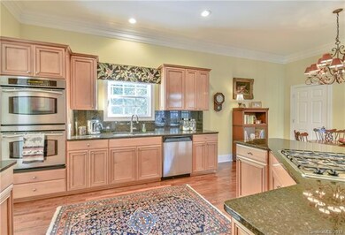Large, open, gourmet kitchen with double ovens and