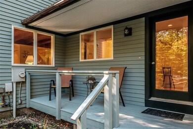 The side entrance porch offers...