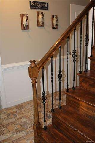 Foyer and remodeled stairs