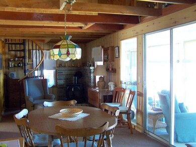 Open dining and living room area...