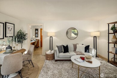 Living room and dining room off of entry