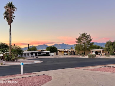 View down the Hollywood curved driveway