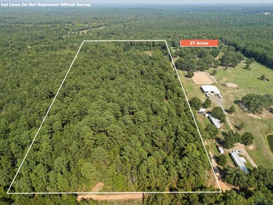 Aerial view of property and surrounding area with property boundaries highlighted