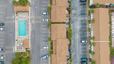 Directly across from the pool