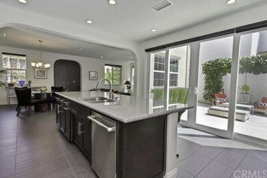 Beautiful sliding glass doors make indoor/outdoor 