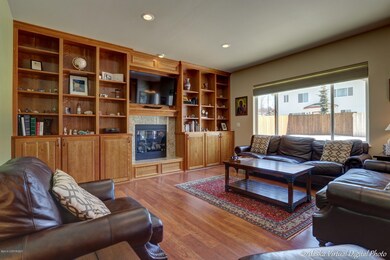 Custom cherry built-in cabinetry