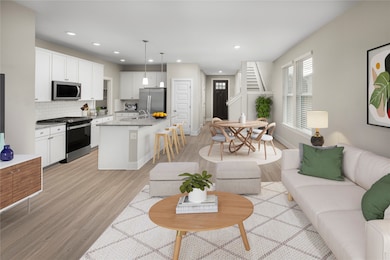 Open concept living room Camden Long Meadow Farms