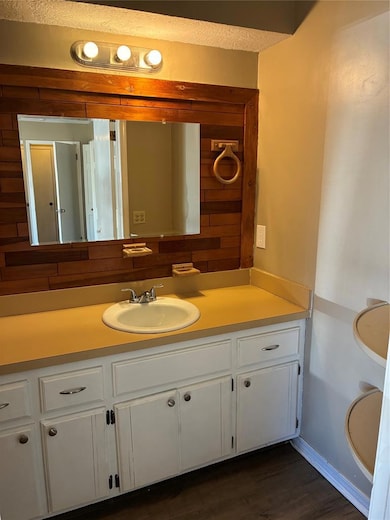 Primary Bathroom Vanity with Cedar Wrapped Mirror...