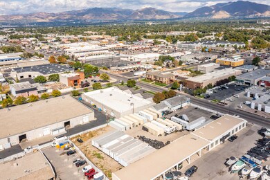 Aerial view of a mountainous background