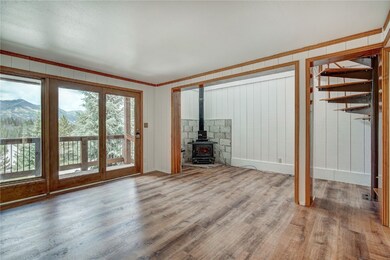 Living room with large attached deck