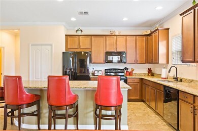 Spacious kitchen with center island