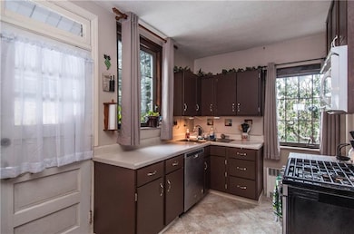 Slice & dice while looking out the window.  LOVE the amount of windows in this kitchen.