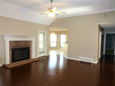 Great room also partially open to kitchen