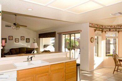Kitchen view towards south patio.