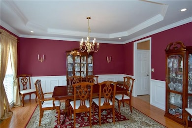 An elegant entertaining venue, the dining room is 
