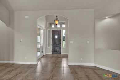 Foyer, lighted art niche