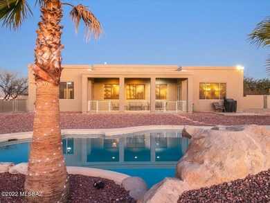 Pool at dusk
