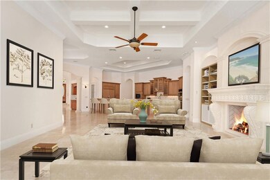 Virtually Staged. Kitchen opens to Family Room for