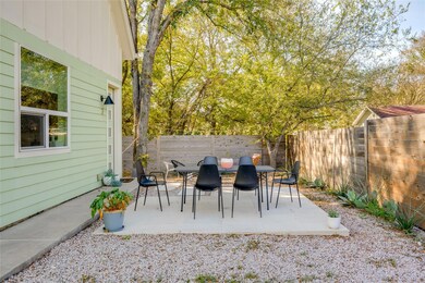View of patio featuring a fenced backyard and out