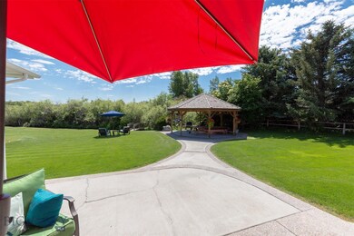 View of backyard from back door