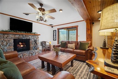 Great room area featuring open floor plan with sto