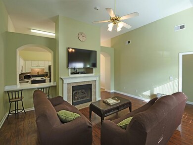 This open floor plan features vaulted,smooth ceili