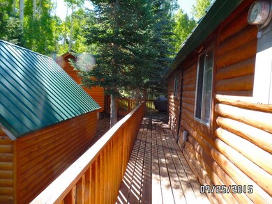 Deck to Guest Cabin and Back Yard