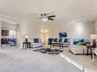 Spacious Living Room adjacent to Family Room and K