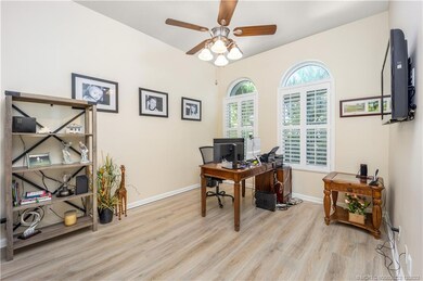 Plantation shutters.  Luxury Plank Vinyl flooring