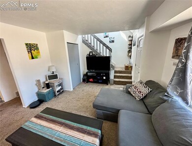 View of carpeted living room