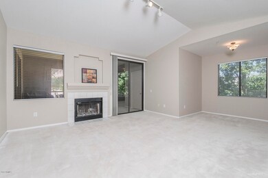 Large living room with fireplace