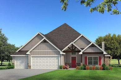 Craftsman-style home featuring a front yard, a chi