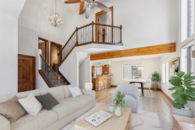 Photo has been virtually staged. Open concept livi