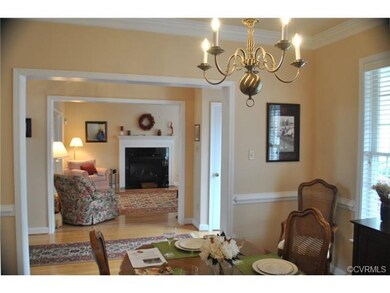 Dining Room view of Foyer and Living Room