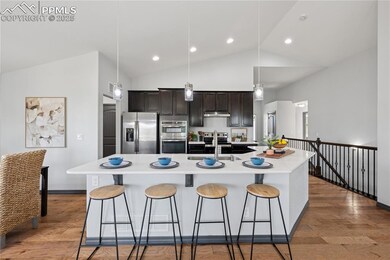 Gourmet kitchen with double oven and microwave